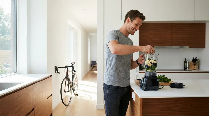 Priprava regeneracijskega napitka po treningu.